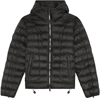 Diesel FW23 Black Solid Color Hooded Jacket A105970BHAZ-9XX Diesel FW23 Black Solid Color Hooded Jacket A105970BHAZ-9XX