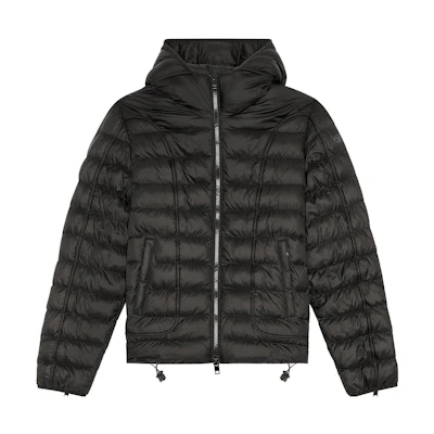 Diesel FW23 Black Solid Color Hooded Jacket A105970BHAZ-9XX