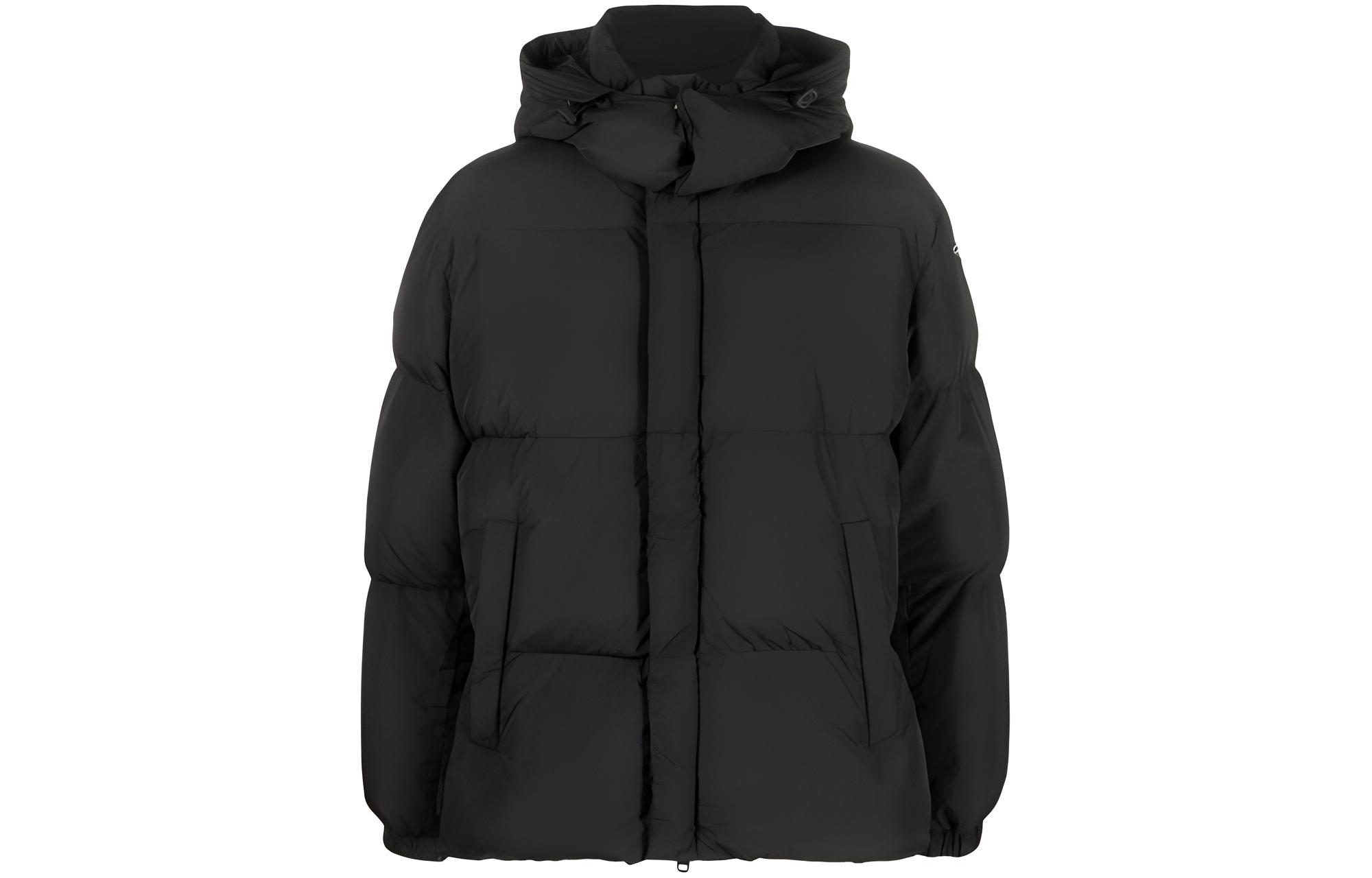 Diesel FW23 Black Solid Color Hooded Zip-Up Cotton Jacket A114670NIAU15-099