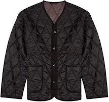 Diesel FW23 Black V-Neck Quilted Jacket A127920AKAE Diesel FW23 Black V-Neck Quilted Jacket A127920AKAE