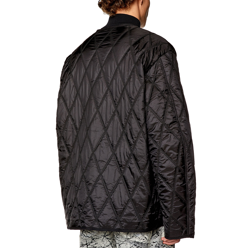Diesel FW23 Black V-Neck Quilted Jacket A127920AKAE 圖 6