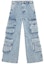 Buy DIESEL FW23 D-Sire Blue Wide-Leg Low-Rise Cargo Jeans Unisex. A091970NJAA-01