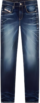 DIESEL FW23 D-Strukt スリムストレート フィット ストレッチ デニム ジーンズ メンズ ダークブルー A0356209G29-01 Buy DIESEL FW23 D-Strukt スリムストレート フィット ストレッチ デニム ジーンズ メンズ ダークブルー A0356209G29-01