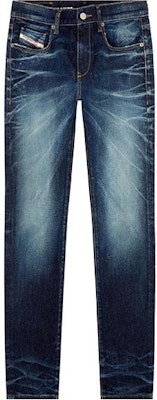 DIESEL FW23 D-Strukt スリムストレート フィット ストレッチ デニム ジーンズ メンズ ダークブルー A0356209G29-01 Order DIESEL FW23 D-Strukt スリムストレート フィット ストレッチ デニム ジーンズ メンズ ダークブルー A0356209G29-01