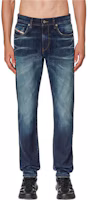 Lookbook DIESEL FW23 D-Strukt 男士深藍色修身直筒彈性牛仔褲 A0356209G29-01