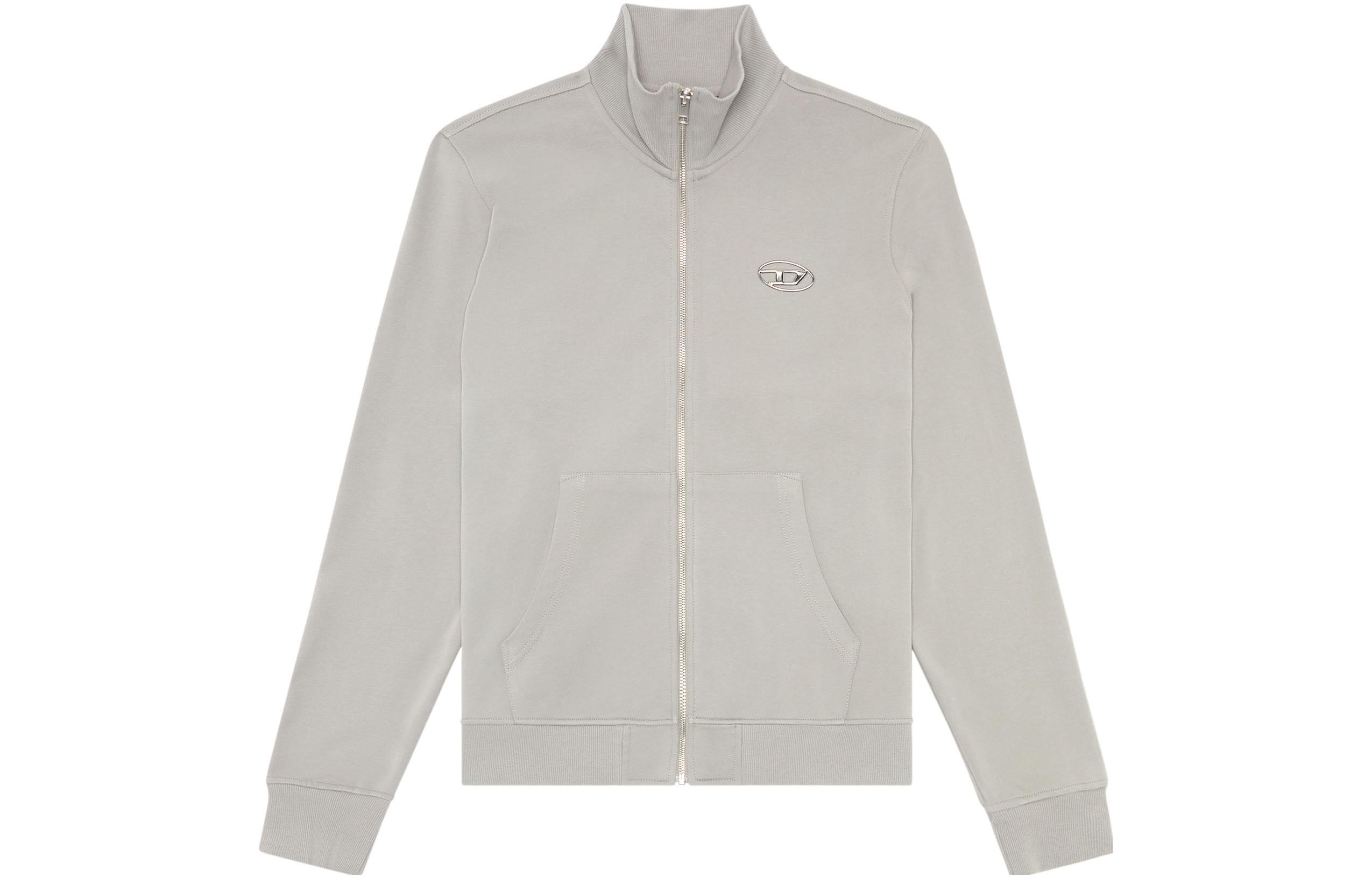 Diesel FW23 Logo High-Neck Jacket Long Sleeve Gray A114390IAJH-9BX