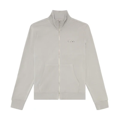 Diesel FW23 Logo High-Neck Jacket Long Sleeve Gray A114390IAJH-9BX
