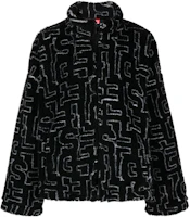 Diesel FW23 Logo Jacquard Zip-Up Fleece Pilot Jacket Black – A125950CHAK-BLACK Diesel FW23 Logo Jacquard Zip-Up Fleece Pilot Jacket Black – A125950CHAK-BLACK
