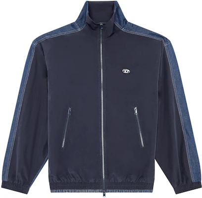 Diesel FW23 標誌補丁拉鍊外套 藍色 A104320WFAM-81E Buy Diesel FW23 標誌補丁拉鍊外套 藍色 A104320WFAM-81E