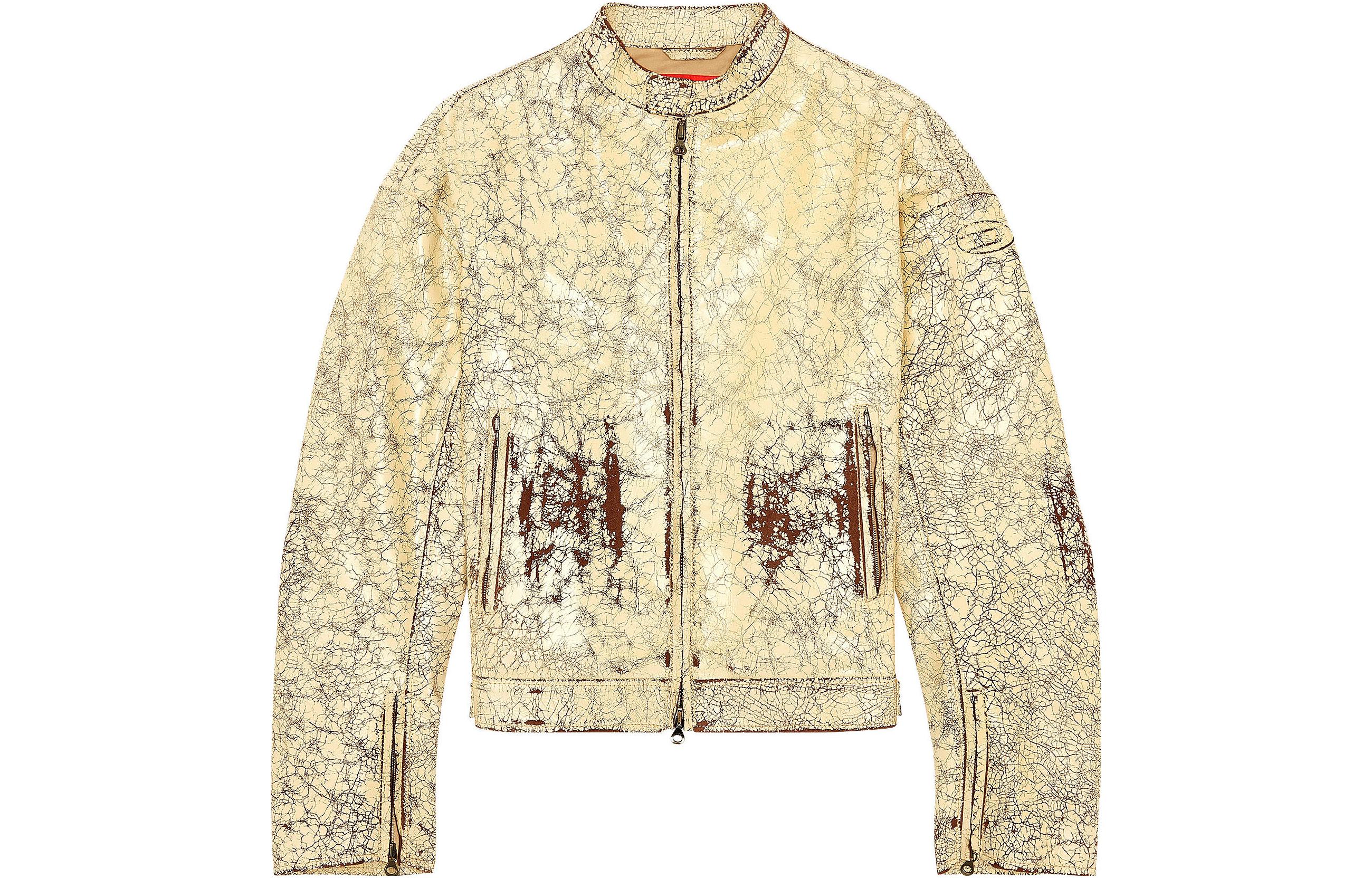 Diesel FW23 Oversized Drop-Shoulder Yellow Long-Sleeve Jacket for Men A117210GGAI-7CS