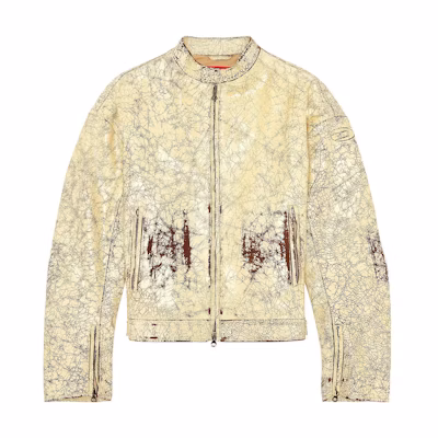 Diesel FW23 Oversized Drop-Shoulder Yellow Long-Sleeve Jacket for Men A117210GGAI-7CS