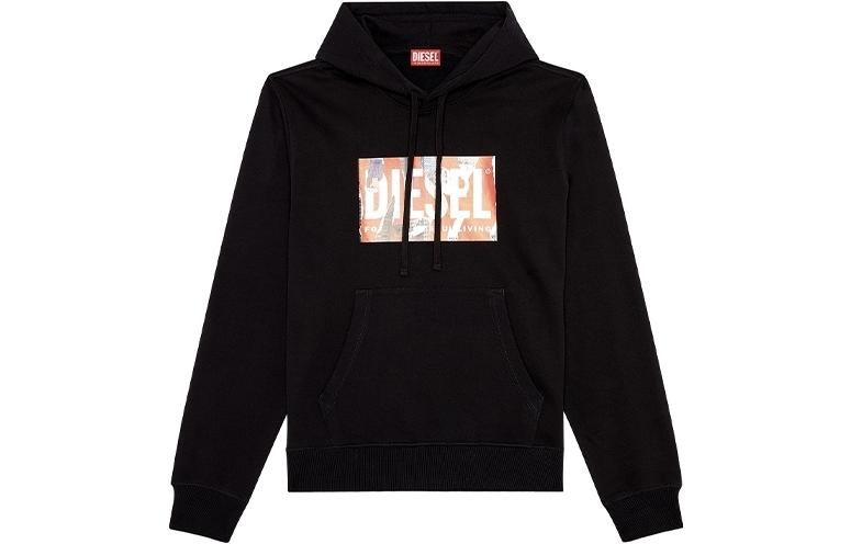 Diesel FW23 Pre-Fall Logo Printed Hoodie Men’s Black A125310JFAV-9XX