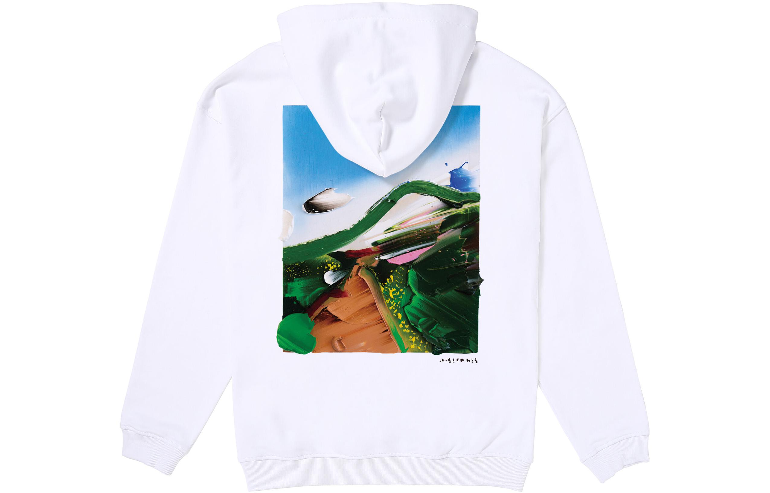 Diesel FW23 Printed Hoodie White Menswear Long Sleeve Sweatshirt P012810GRAC-141