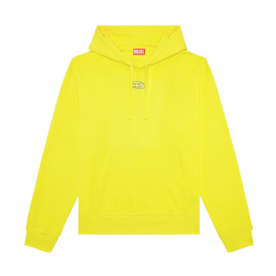 Diesel FW23 Yellow Hoodie with Logo Print Long Sleeve Design A098560IAJH-21I