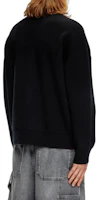 Shop DIESEL FW24 Black High-Neck Zip Jacquard Logo Sweater. A149190PHAW-9XX