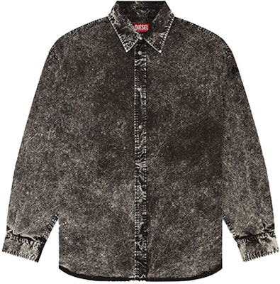 DIESEL FW24 Black Marble Pattern Casual Long Sleeve Shirt A144000QKAZ-9XX Buy DIESEL FW24 Black Marble Pattern Casual Long Sleeve Shirt A144000QKAZ-9XX