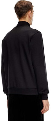 DIESEL FW24 黑色加大LOGO補丁拉鍊衛衣 A150950BKAF-9XX Shop DIESEL FW24 黑色加大LOGO補丁拉鍊衛衣 A150950BKAF-9XX