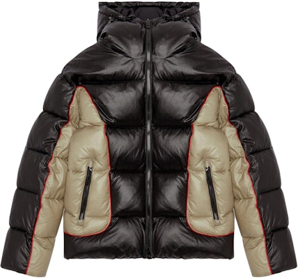 DIESEL FW24 Colorblock Zip-Up Hooded Cotton Jacket Black/Beige A144050DBCH-9XX Buy DIESEL FW24 Colorblock Zip-Up Hooded Cotton Jacket Black/Beige A144050DBCH-9XX