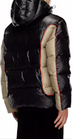 Purchase DIESEL FW24 拼色拉鏈帽棉外套 黑色/米色 A144050DBCH-9XX