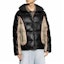 Cheap DIESEL FW24 Colorblock Zip-Up Hooded Cotton Jacket Black/Beige A144050DBCH-9XX