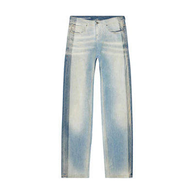 DIESEL FW24 D-MACS Mid-Rise Loose Straight Denim Jeans Light Blue. A1472909K22-01