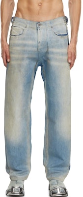 ディーゼル FW24 D-MACS ミッドライズ ルーズ ストレート デニム ジーンズ ライトブルー A1472909K22-01 Shop ディーゼル FW24 D-MACS ミッドライズ ルーズ ストレート デニム ジーンズ ライトブルー A1472909K22-01