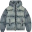 Order DIESEL FW24 Chaqueta de Algodón Azul Claro Desgastada con Capucha y Doble Cremallera. A145100SKAI-01