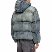 Lookbook DIESEL FW24 淺藍漸層雙拉鏈棉質連帽外套 A145100SKAI-01