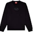 Buy Diesel FW24 黑色寬鬆大學T 切割設計Logo 圓領上衣 A153780GRAC-9XX