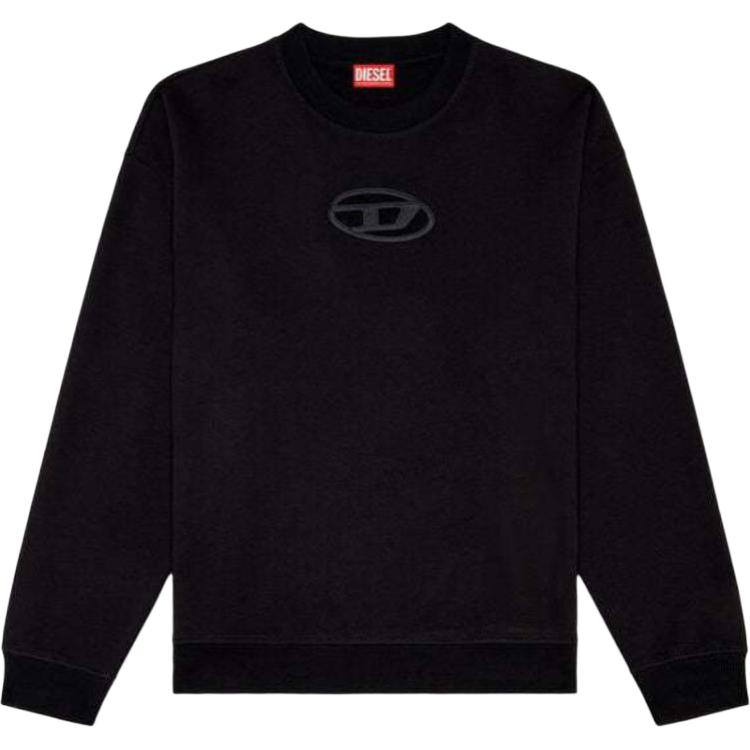 Order Diesel FW24 黑色寬鬆大學T 切割設計Logo 圓領上衣 A153780GRAC-9XX