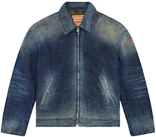 Diesel FW24 Casual Zip-Up Long-Sleeve Jacket Deep Blue A1342909J91-01 Diesel FW24 Casual Zip-Up Long-Sleeve Jacket Deep Blue A1342909J91-01