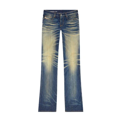 DIESEL FW24 D-BUCK Mid-Rise Slim Flare Jeans Blue A1222109J46-01
