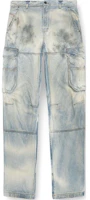 DIESEL FW24 D-CARGO Light Blue Loose Fit Wide-Leg Vintage Jeans. A147240CBDJ-01 DIESEL FW24 D-CARGO Light Blue Loose Fit Wide-Leg Vintage Jeans. A147240CBDJ-01