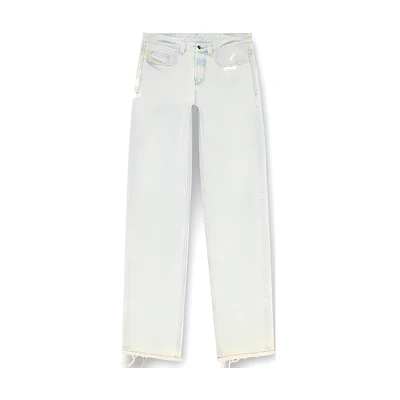 DIESEL FW24 D-MACRO Relaxed Fit Wide-Leg Jeans Men Light Blue Casual Denim A1282109J81-01