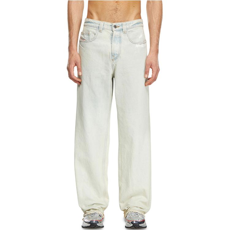 DIESEL FW24 D-MACRO Relaxed Fit Wide-Leg Jeans Men Light Blue Casual Denim A1282109J81-01 圖 3