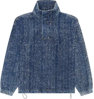 Diesel FW24 Denim Half-Zip Pullover Long-Sleeve Sweatshirt Blue Men’s Casual A144700PGAH-01 Diesel FW24 Denim Half-Zip Pullover Long-Sleeve Sweatshirt Blue Men’s Casual A144700PGAH-01