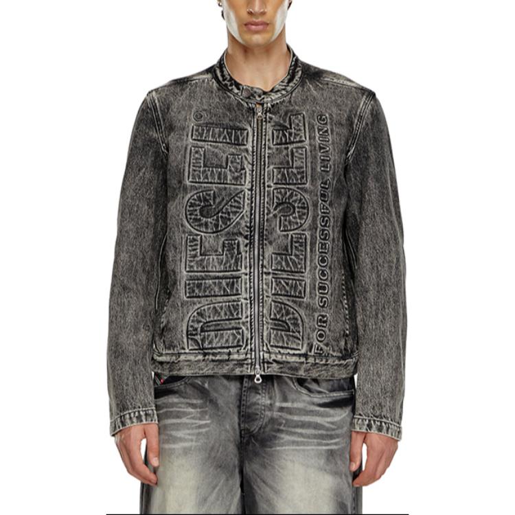 Order Chaqueta Hombre DIESEL FW24 Serie Denim Gris Cremallera Manga Larga. A152420CBDE-02