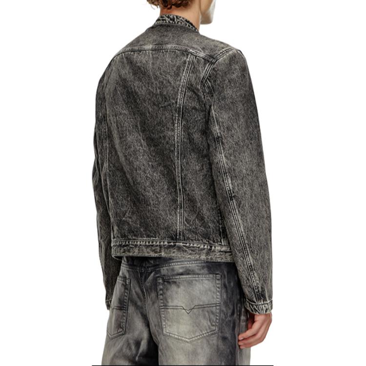 Lookbook Chaqueta Hombre DIESEL FW24 Serie Denim Gris Cremallera Manga Larga. A152420CBDE-02