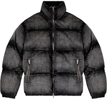 DIESEL FW24 Faded Turtleneck Long Sleeve Down Jacket Unisex Black A160770ABCB-02 DIESEL FW24 Faded Turtleneck Long Sleeve Down Jacket Unisex Black A160770ABCB-02