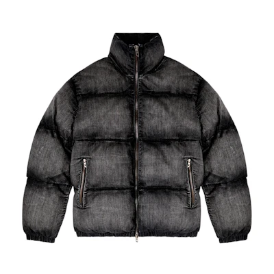 DIESEL FW24 Faded Turtleneck Long Sleeve Down Jacket Unisex Black A160770ABCB-02