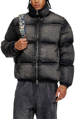 DIESEL FW24 漸層高領長袖羽絨外套 男女款 黑色 A160770ABCB-02 Lookbook DIESEL FW24 漸層高領長袖羽絨外套 男女款 黑色 A160770ABCB-02