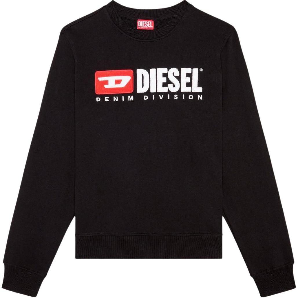 Diesel FW24 Logo Crewneck Drop Shoulder Long Sleeve Sweatshirt Men Black A157530GEAD-9XX