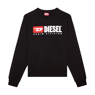 Diesel FW24 Logo Crewneck Drop Shoulder Long Sleeve Sweatshirt Men Black A157530GEAD-9XX