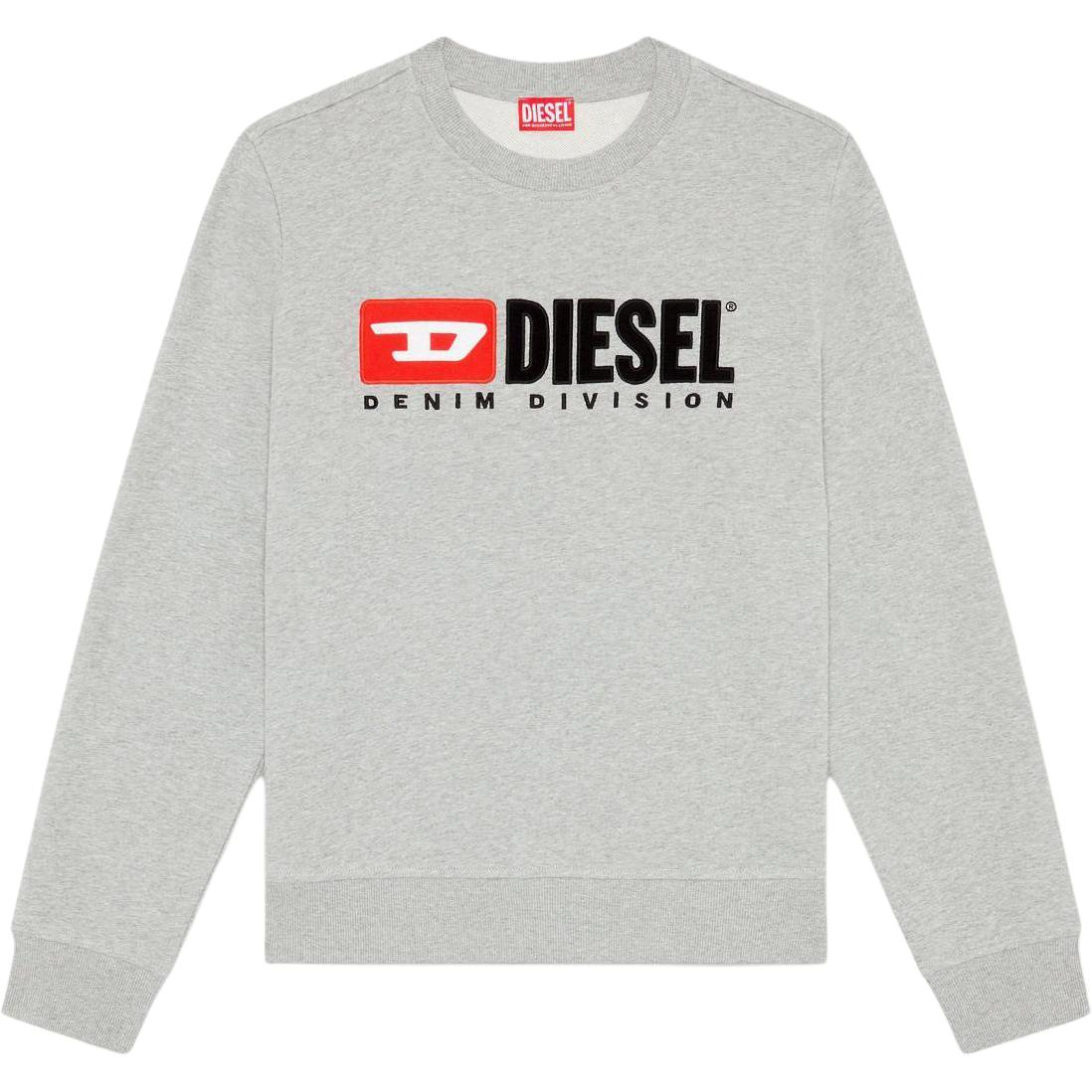 Diesel FW24 Logo Crewneck Drop Shoulder Sweatshirt Men’s Light Gray A157530GEAD-9CB