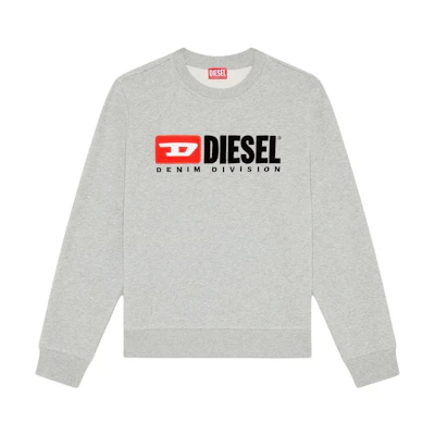Diesel FW24 Logo Crewneck Drop Shoulder Sweatshirt Men’s Light Gray A157530GEAD-9CB