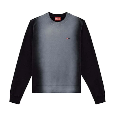 Diesel FW24 Logo Embroidered Drop Shoulder Crewneck Sweatshirt Black () A157290LJBN-9XX