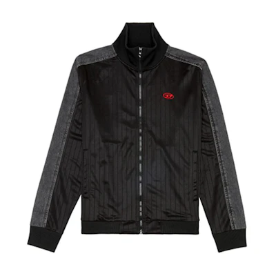 Diesel FW24 Oval-D Logo High-Neck Zip Jacket Men’s Black Gray A140520KMAI-9XX