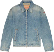 Diesel FW24 Oval-D Logo Slim Fit Denim Jacket Mens Blue A1374109J83-01 Diesel FW24 Oval-D Logo Slim Fit Denim Jacket Mens Blue A1374109J83-01