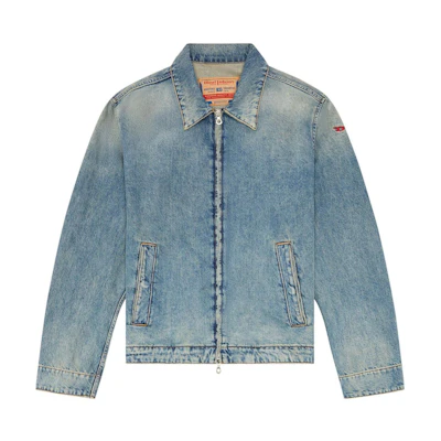 Diesel FW24 Oval-D Logo Slim Fit Denim Jacket Mens Blue A1374109J83-01