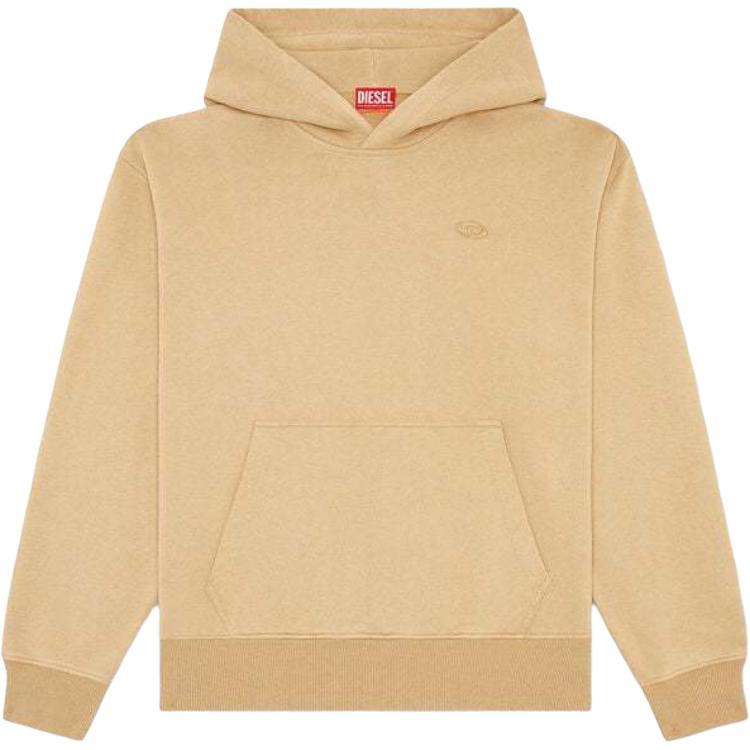 Diesel FW24 Oversized Hoodie with Logo Embroidery in Light Brown A113040GYCJ-7CS